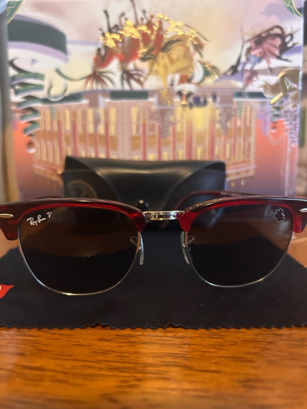 Ray-Ban Clubmaster Sunglasses - Red/Brown